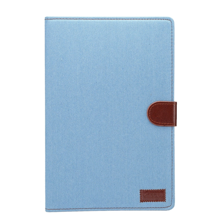 dibase for Huawei MediaPad M5 10.8 inch Cowboy Leather Case Surface PU Leather Case with Holder & Card Slots & Wallet(Baby Blue)
