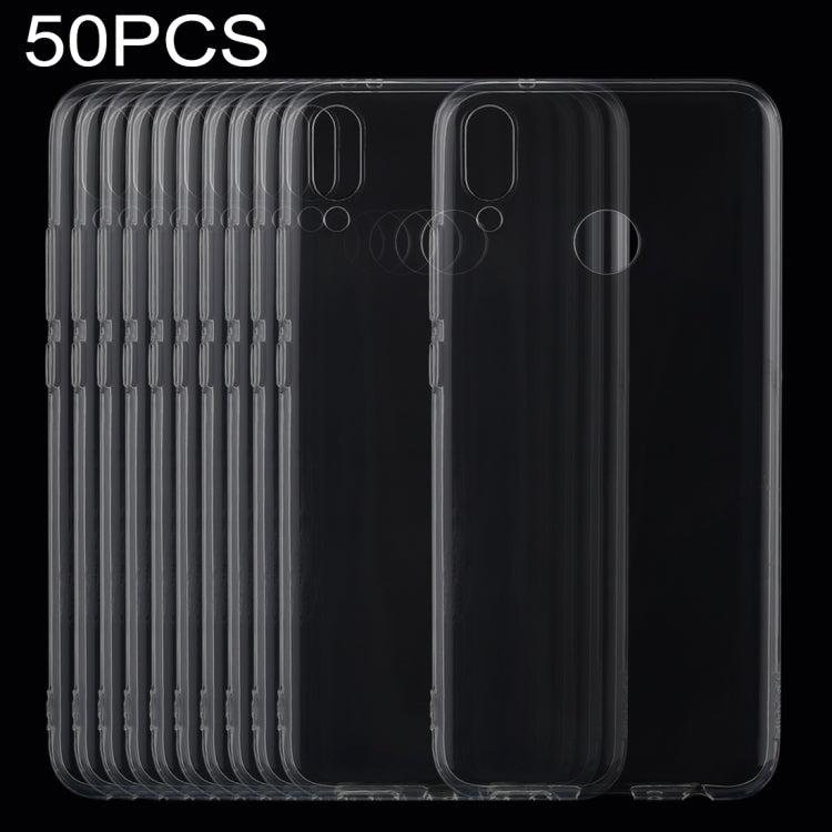 50 PCS 0.75mm Transparent TPU Case for Huawei Y9 2019