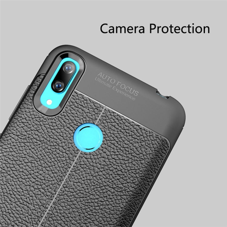 Litchi Texture TPU Shockproof Case for Huawei Y7 (2019)