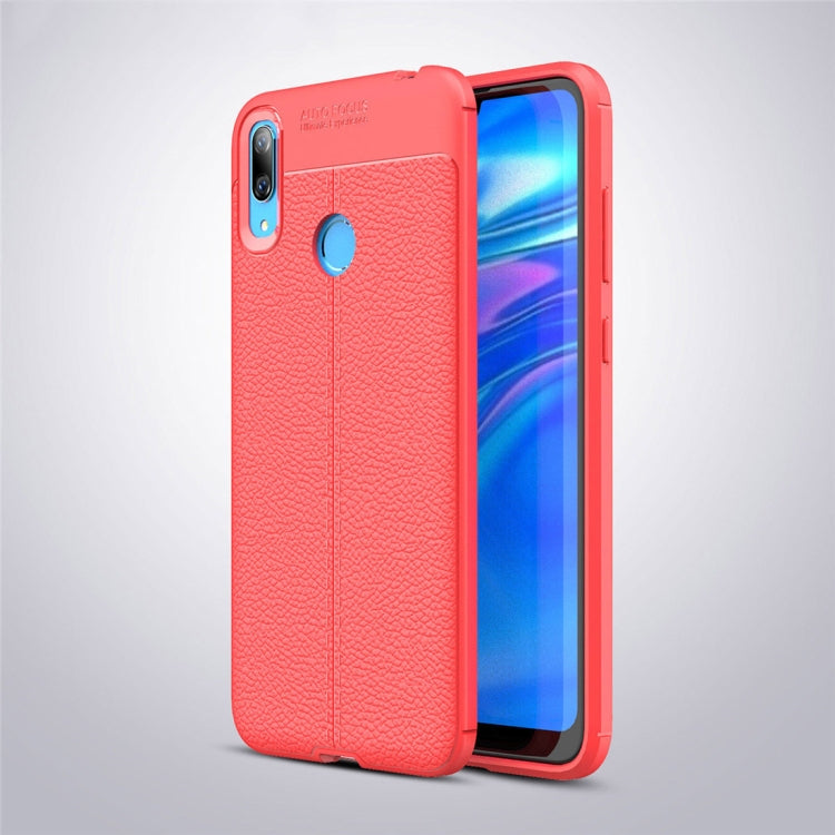 Litchi Texture TPU Shockproof Case for Huawei Y7 (2019)