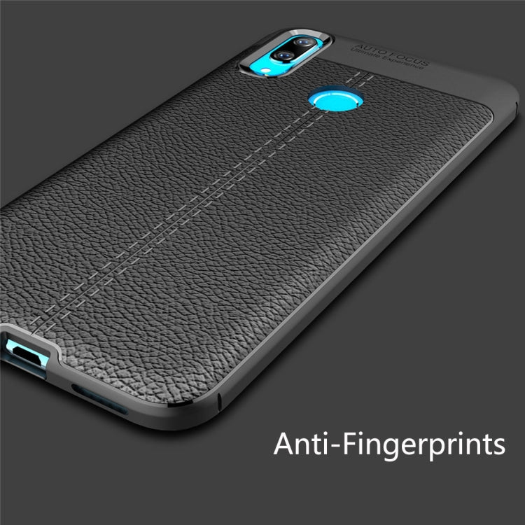 Litchi Texture TPU Shockproof Case for Huawei Y7 (2019)