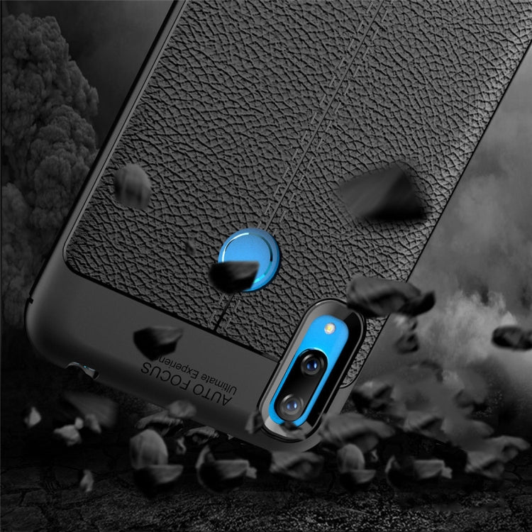Litchi Texture TPU Shockproof Case for Huawei Y7 (2019)