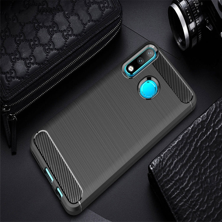 Brushed Texture Carbon Fiber TPU Case for Huawei P30 Lite