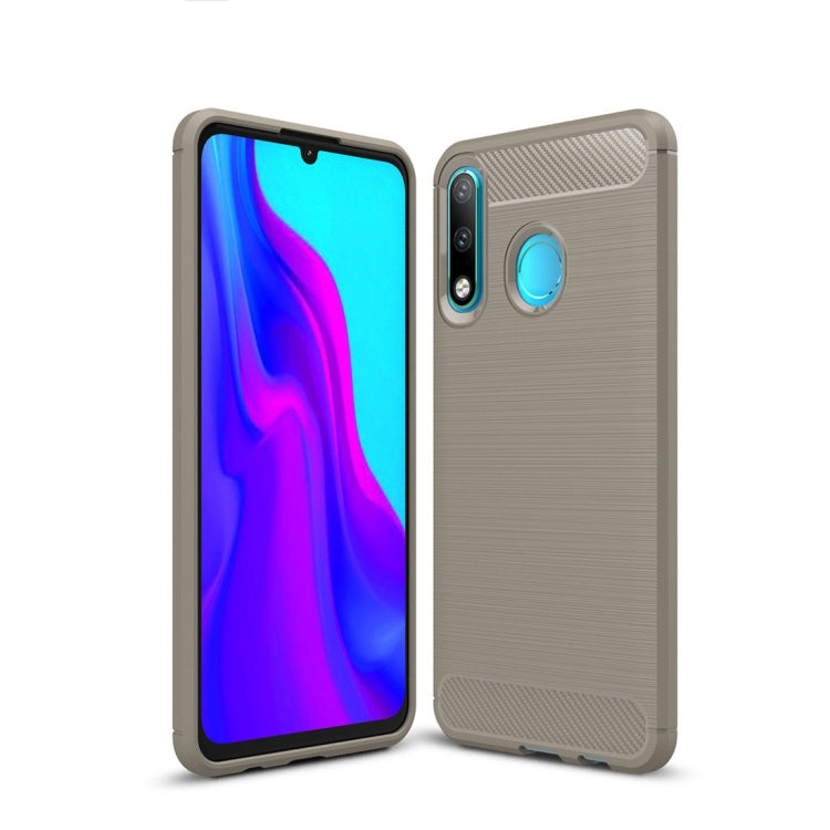 Brushed Texture Carbon Fiber TPU Case for Huawei P30 Lite
