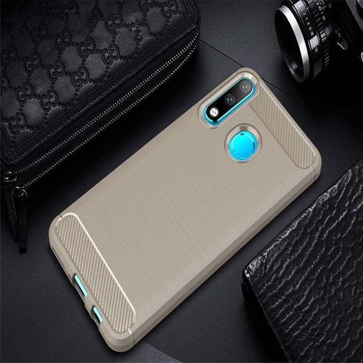 Brushed Texture Carbon Fiber TPU Case for Huawei P30 Lite