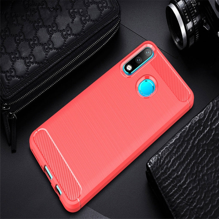 Brushed Texture Carbon Fiber TPU Case for Huawei P30 Lite