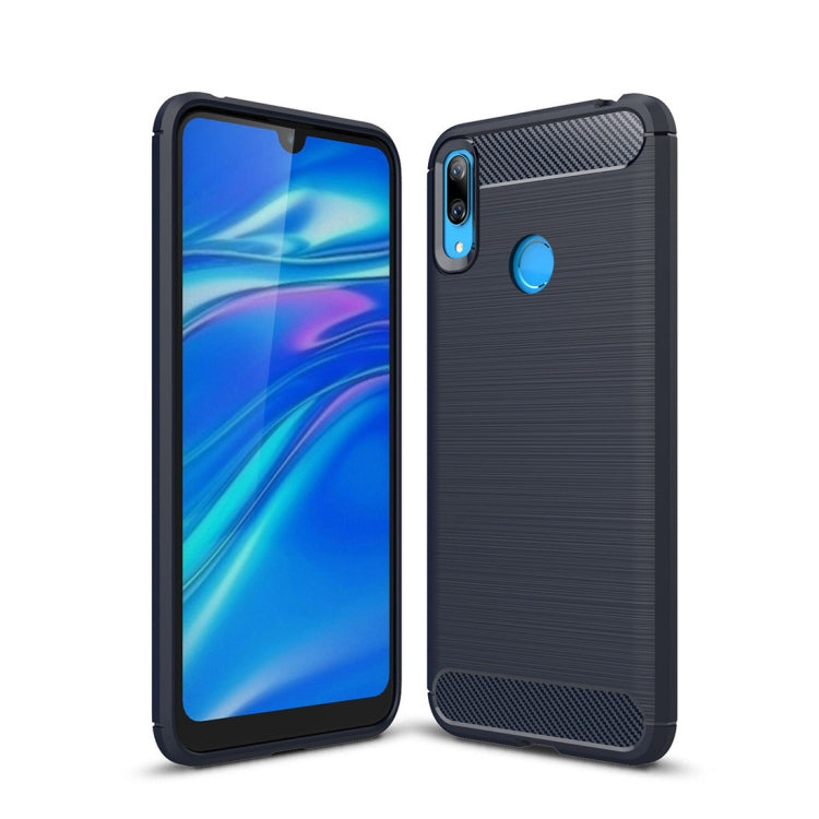 Brushed Texture Carbon Fiber TPU Case for Huawei Y7 (2019)