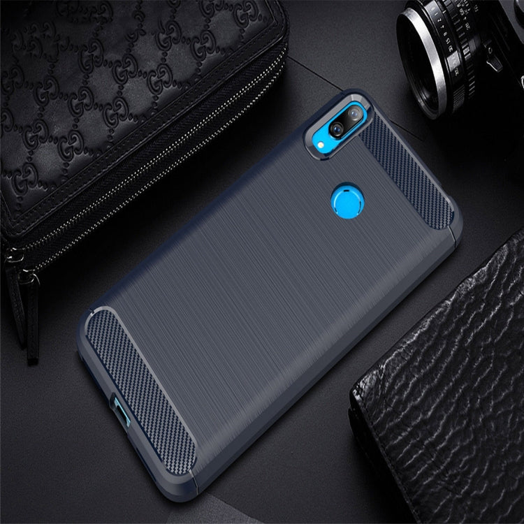 Brushed Texture Carbon Fiber TPU Case for Huawei Y7 (2019)