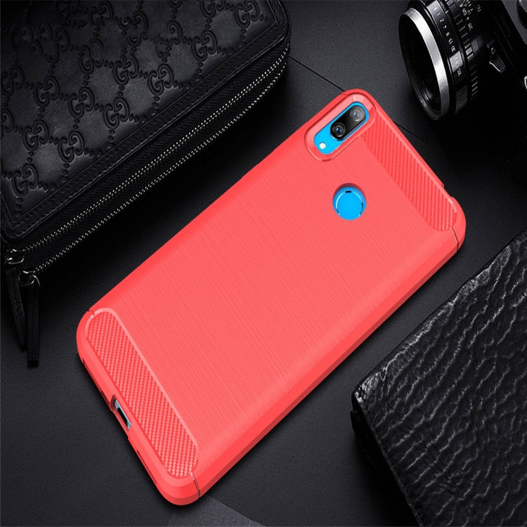 Brushed Texture Carbon Fiber TPU Case for Huawei Y7 (2019)