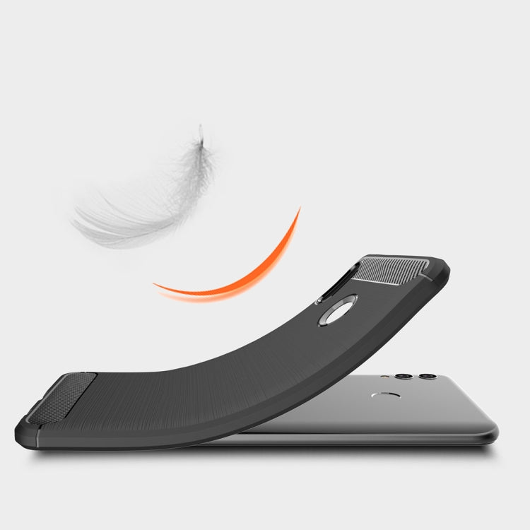 Brushed Texture Carbon Fiber Shockproof TPU Case for Huawei Honor 8X Max