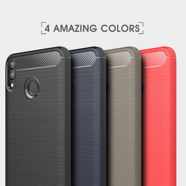 Brushed Texture Carbon Fiber Shockproof TPU Case for Huawei Honor 8X Max