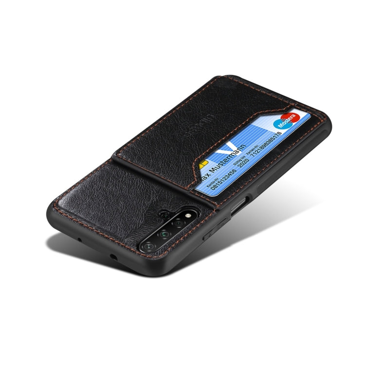 Dibase TPU + PC + PU Crazy Horse Texture Protective Case for Huawei Nova 5 / Nova 5 Pro, with Holder & Card Slots