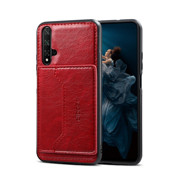 Dibase TPU + PC + PU Crazy Horse Texture Protective Case for Huawei Nova 5 / Nova 5 Pro, with Holder & Card Slots