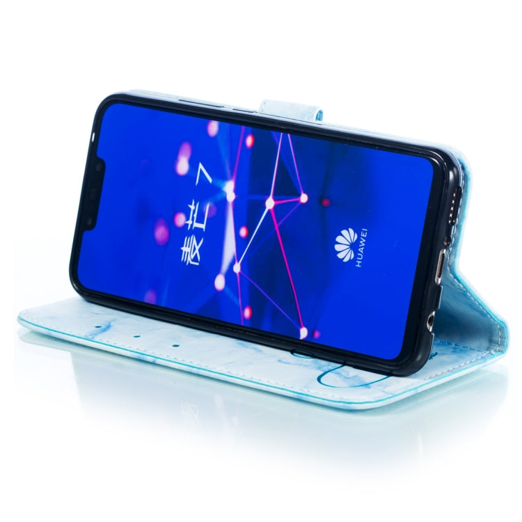 Heart + Marble Pattern Horizontal Flip Leather Case for Huawei Mate 20 Lite, with Holder & Card Slots & Wallet & Lanyard