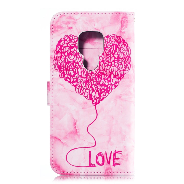 Heart + Marble Pattern Horizontal Flip Leather Case for Huawei Mate 20, with Holder & Card Slots & Wallet & Lanyard