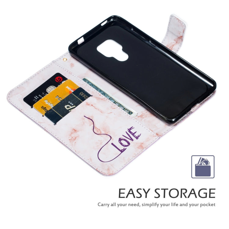 Heart + Marble Pattern Horizontal Flip Leather Case for Huawei Mate 20, with Holder & Card Slots & Wallet & Lanyard