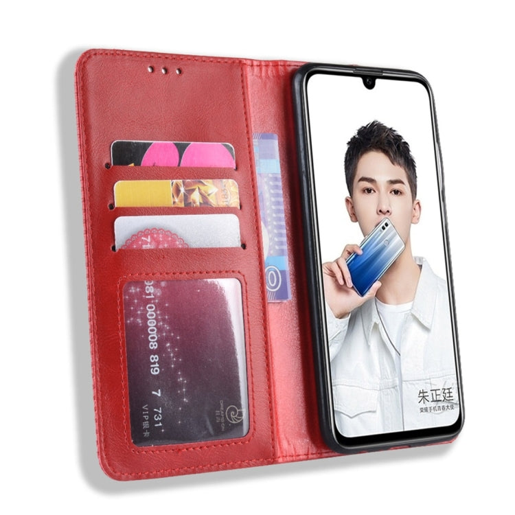Magnetic Buckle Retro Texture Horizontal Flip Leather Case for Huawei Honor 10 Lite / P Smart (2019) / Nova Lite 3, with Holder & Card Slots & Wallet