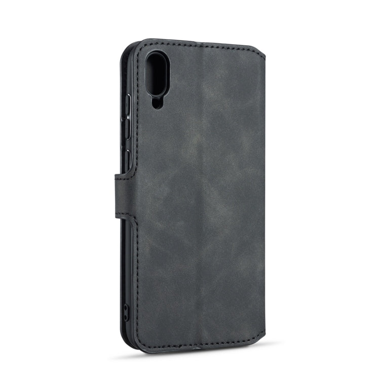 DG.MING Retro Oil Side Horizontal Flip Case for Huawei Y6 Pro (2019), with Holder & Card Slots & Wallet