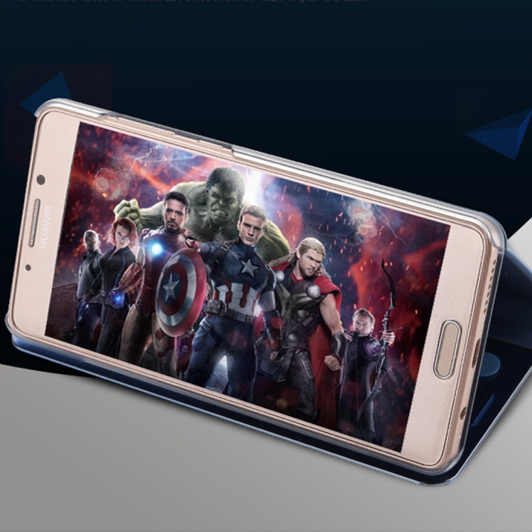 For Huawei Mate 9 Pro Electroplating PC + PU Horizontal Flip Protective Case with Stand Holder & Sleep / Wake-up Function