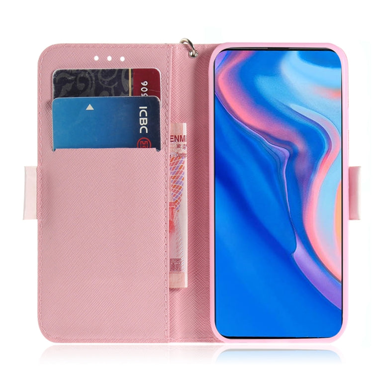 3D Colored Drawing Magnolia Pattern Horizontal Flip Leather Case for Huawei P Smart Z / Y9 Prime 2019 / nova 5i, with Holder & Card Slots & Wallet