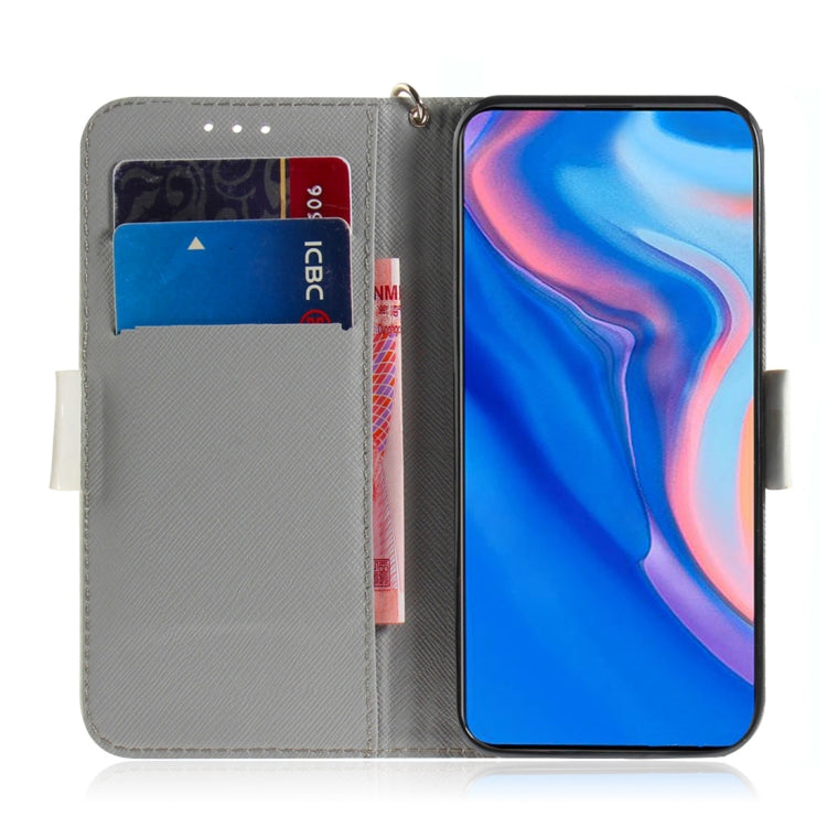 3D Colored Drawing Watercolor Flower Pattern Horizontal Flip Leather Case for Huawei P Smart Z / Y9 Prime 2019 / nova 5i, with Holder & Card Slots & Wallet