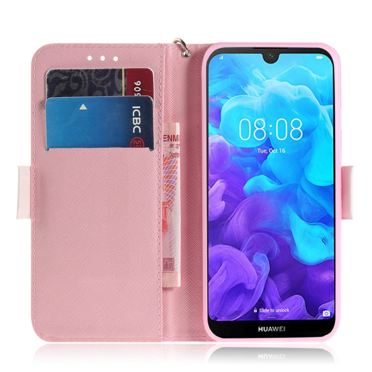 3D Colored Drawing Magnolia Pattern Horizontal Flip Leather Case for Huawei Y5 (2019) / Honor 8s, with Holder & Card Slots & Wallet