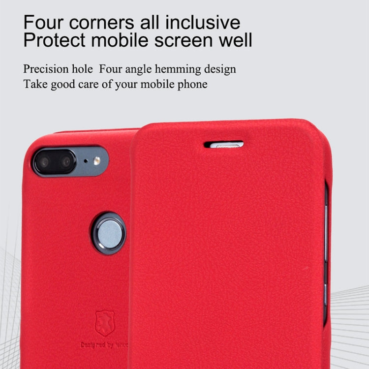 Lenuo for Ledream Flip Series Huawei Honor 9 Lite PU + PC Horizontal Flip Leather Case with Card Slots