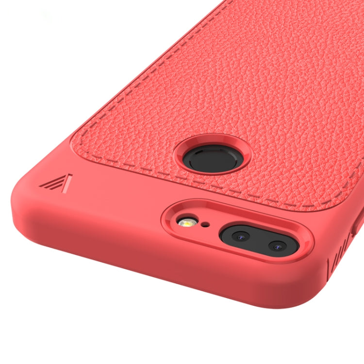Lenuo for Leshen Series Huawei Honor 9 Lite TPU Litchi Texture Dropproof Protective Back Cover Case