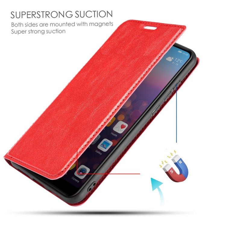 Retro Simple Ultra-thin Magnetic Horizontal Flip Leather Case for Huawei P20 Pro, with Holder & Card Slots & Lanyard