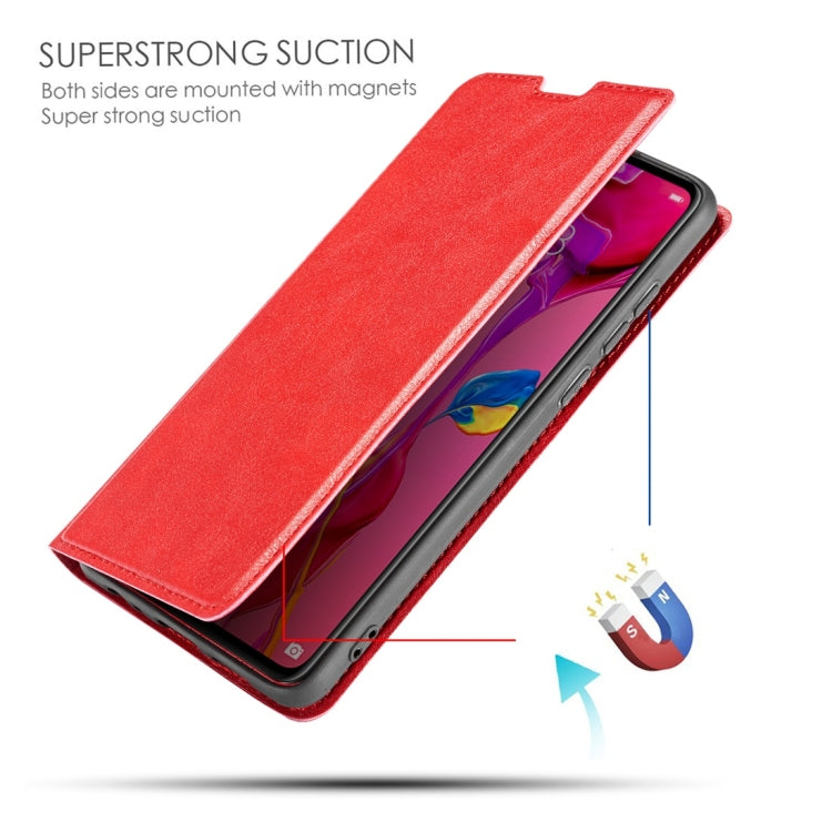 Retro Simple Ultra-thin Magnetic Horizontal Flip Leather Case for Huawei P30, with Holder & Card Slots & Lanyard