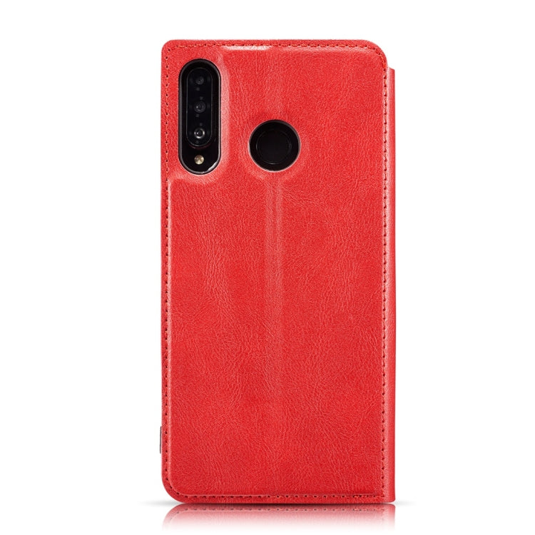Retro Simple Ultra-thin Magnetic Horizontal Flip Leather Case for Huawei P30 Lite / Nova 4e, with Holder & Card Slots & Lanyard