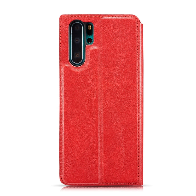 Retro Simple Ultra-thin Magnetic Horizontal Flip Leather Case for Huawei P30 Pro, with Holder & Card Slots & Lanyard