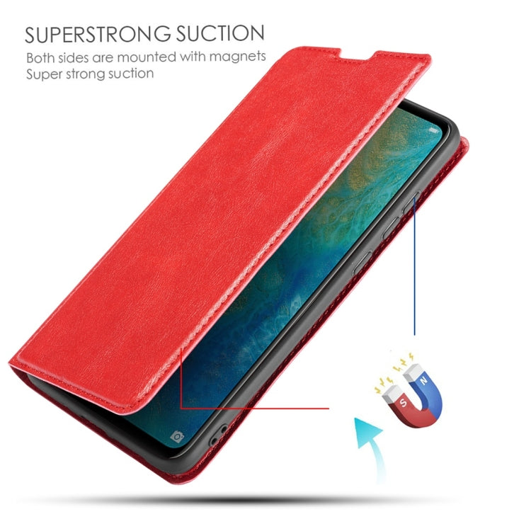 Retro Simple Ultra-thin Magnetic Horizontal Flip Leather Case for Huawei Mate 20, with Holder & Card Slots & Lanyard