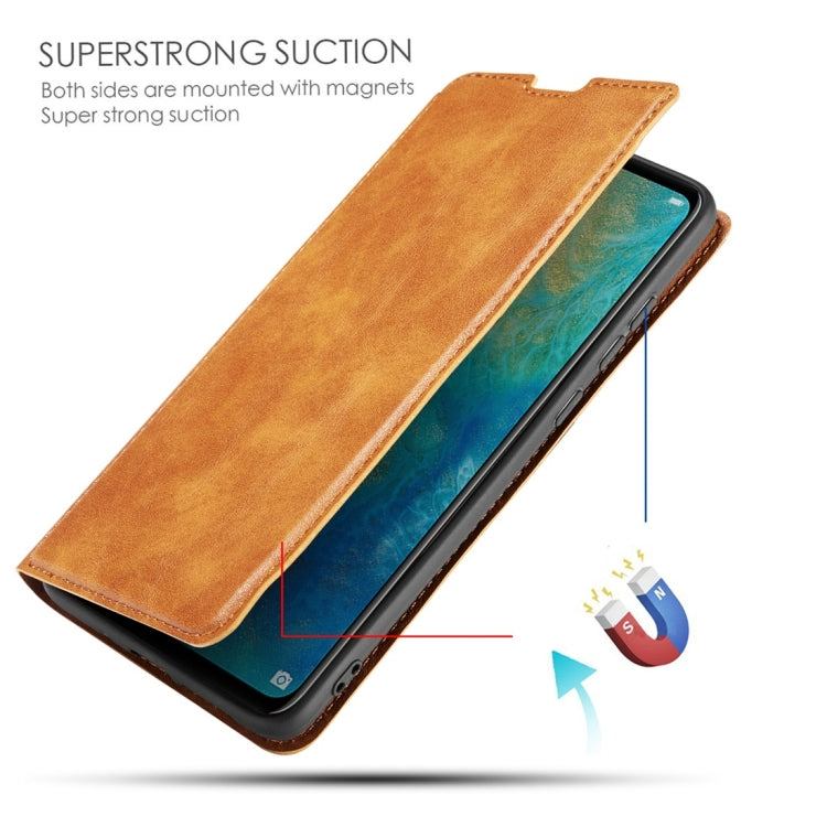 Retro Simple Ultra-thin Magnetic Horizontal Flip Leather Case for Huawei Mate 20, with Holder & Card Slots & Lanyard