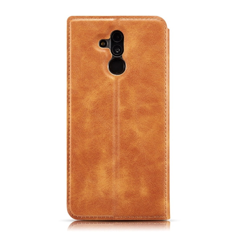 Retro Simple Ultra-thin Magnetic Horizontal Flip Leather Case for Huawei Mate 20 Lite / Maimang 7, with Holder & Card Slots & Lanyard