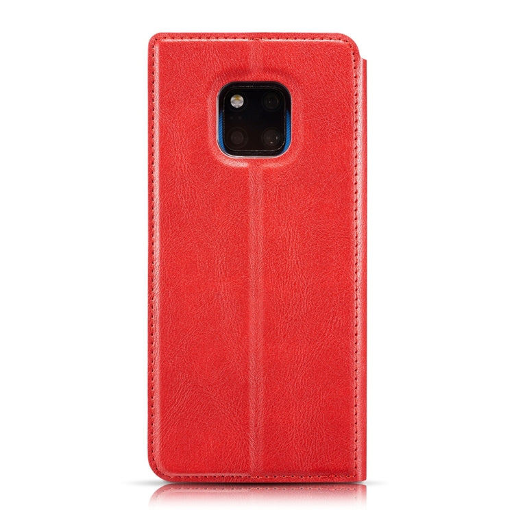 Retro Simple Ultra-thin Magnetic Horizontal Flip Leather Case for Huawei Mate 20 Pro, with Holder & Card Slots & Lanyard