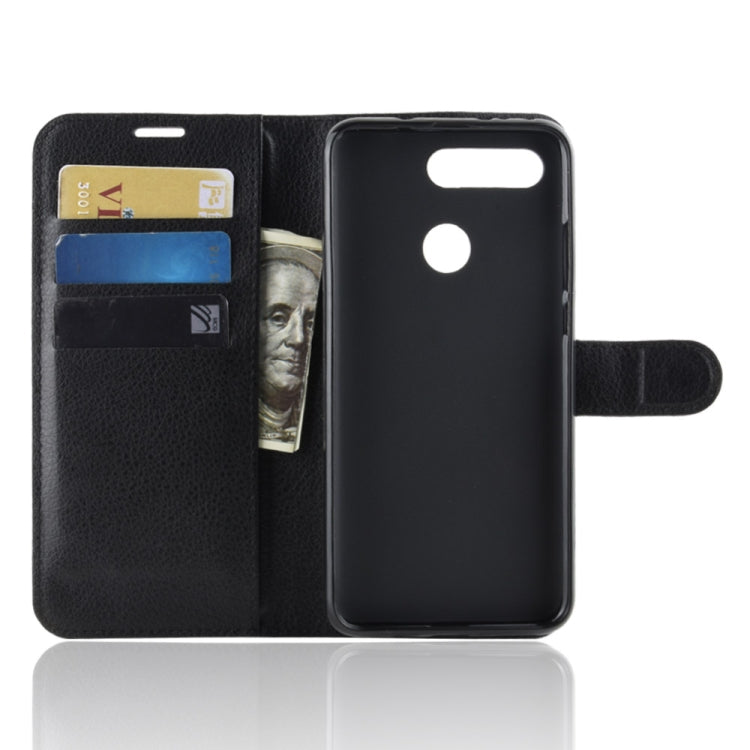 Litchi Texture Horizontal Flip Leather Case For Huawei Honor V20 ,With Holder & Wallet & Card Slots