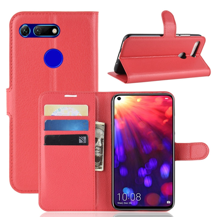Litchi Texture Horizontal Flip Leather Case For Huawei Honor V20 ,With Holder & Wallet & Card Slots