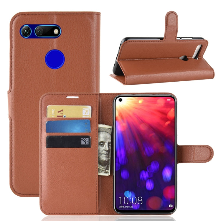 Litchi Texture Horizontal Flip Leather Case For Huawei Honor V20 ,With Holder & Wallet & Card Slots