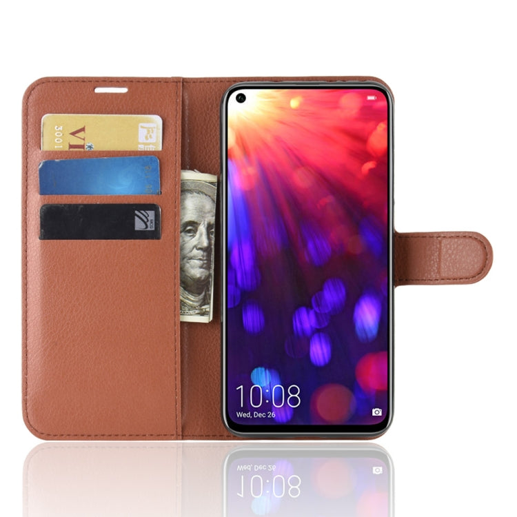 Litchi Texture Horizontal Flip Leather Case For Huawei Honor V20 ,With Holder & Wallet & Card Slots
