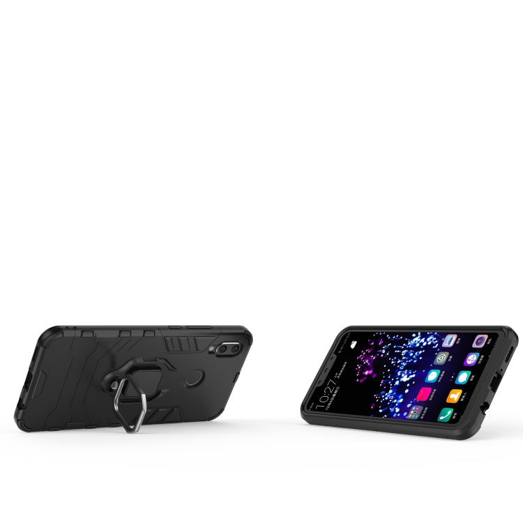 PC + TPU Shockproof Protective Case for Huawei Nova 3i, with Magnetic Ring Holder (Black)