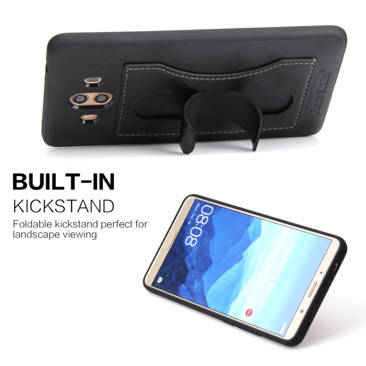 Fierre Shann Full Coverage Protective Leather Case for Huawei Mate 10, with Holder & Card Slot