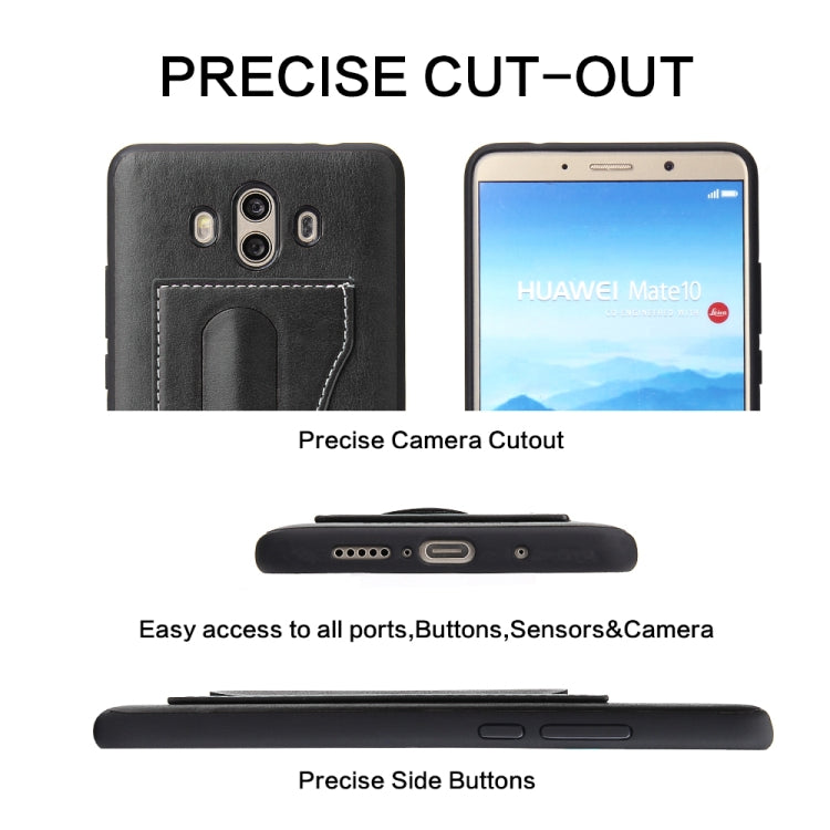Fierre Shann Full Coverage Protective Leather Case for Huawei Mate 10, with Holder & Card Slot