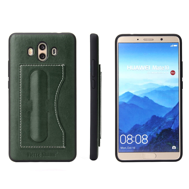 Fierre Shann Full Coverage Protective Leather Case for Huawei Mate 10, with Holder & Card Slot