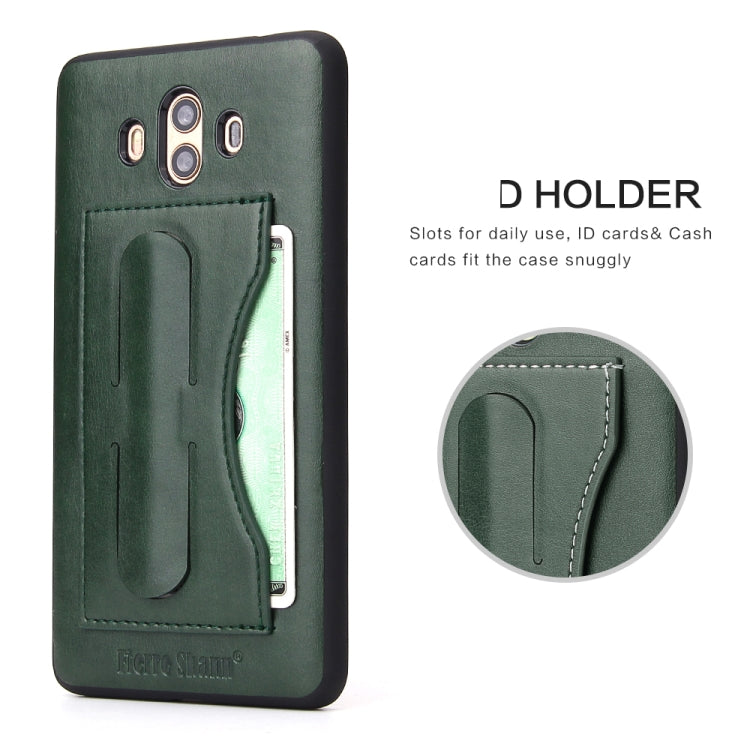 Fierre Shann Full Coverage Protective Leather Case for Huawei Mate 10, with Holder & Card Slot