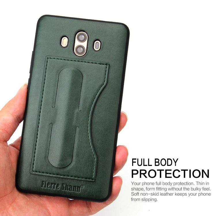 Fierre Shann Full Coverage Protective Leather Case for Huawei Mate 10, with Holder & Card Slot