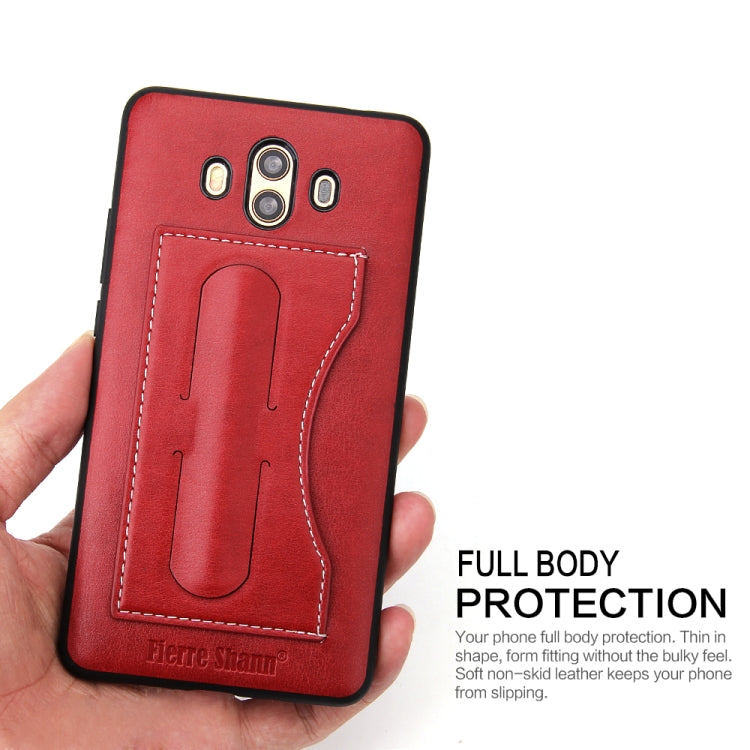 Fierre Shann Full Coverage Protective Leather Case for Huawei Mate 10, with Holder & Card Slot
