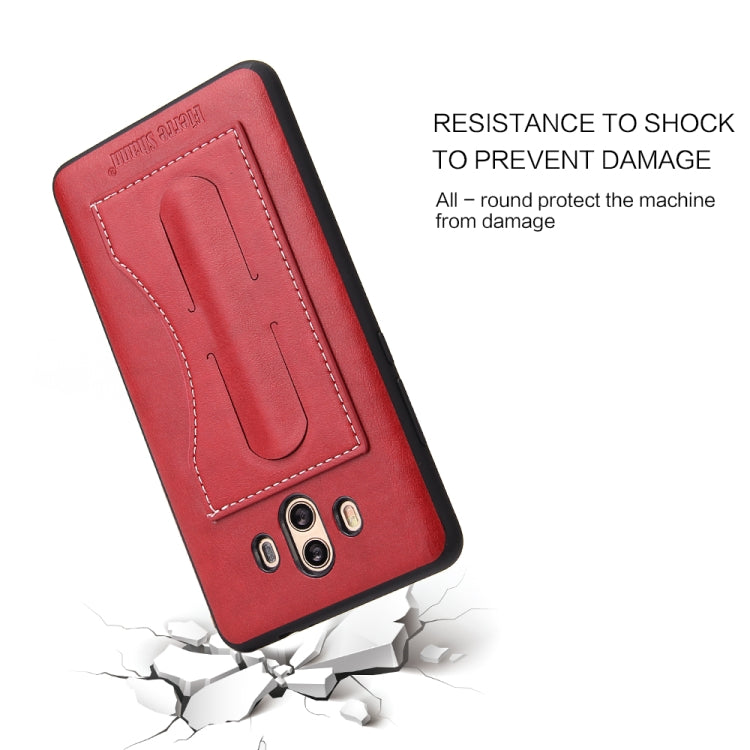 Fierre Shann Full Coverage Protective Leather Case for Huawei Mate 10, with Holder & Card Slot