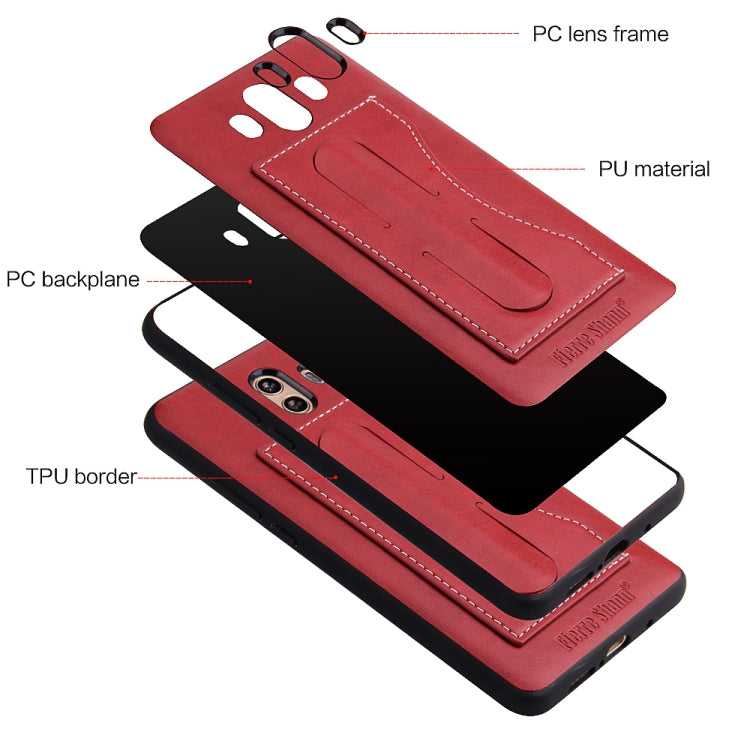 Fierre Shann Full Coverage Protective Leather Case for Huawei Mate 10, with Holder & Card Slot