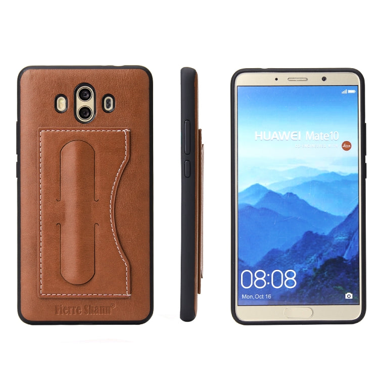 Fierre Shann Full Coverage Protective Leather Case for Huawei Mate 10, with Holder & Card Slot